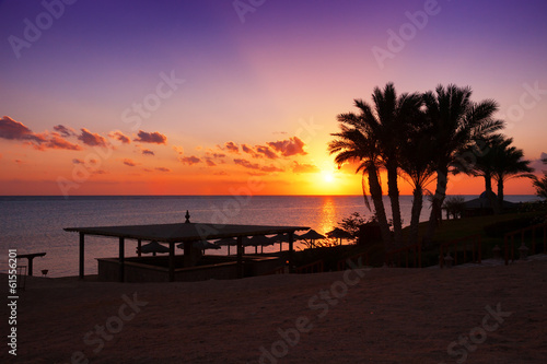 Sunset over the Red sea, Marsa Alam, Egypt #61556201