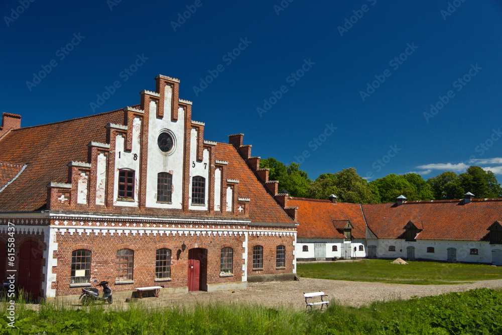 Outbuildings at Castle Dragsholm in Denmark.