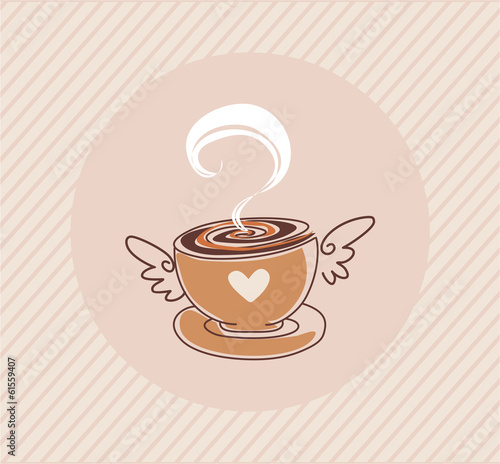 Vector coffee cap