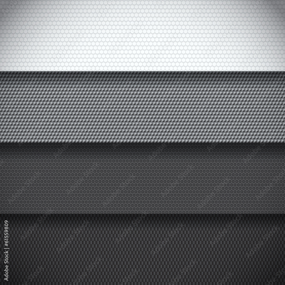 Background of four carbon fiber patterns