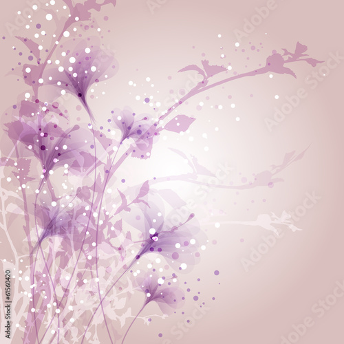 Vector background with flowers