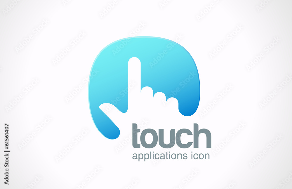 Logo Touch screen technology abstract vector. Touchscreen
