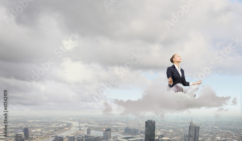 Wallpaper Mural Relaxed businesswoman Torontodigital.ca