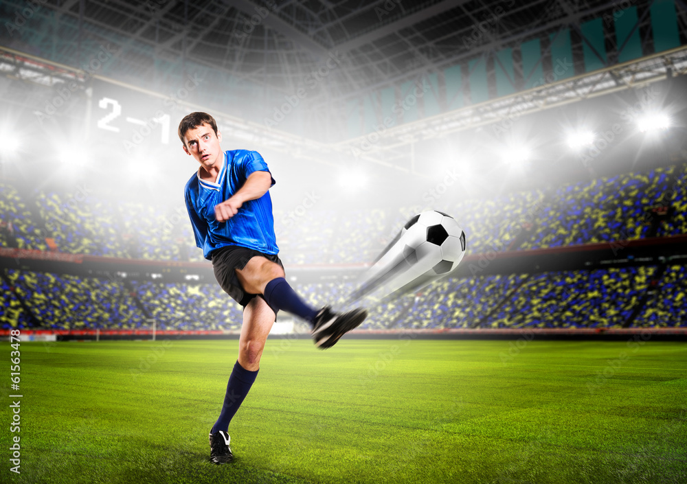 Naklejka premium soccer player