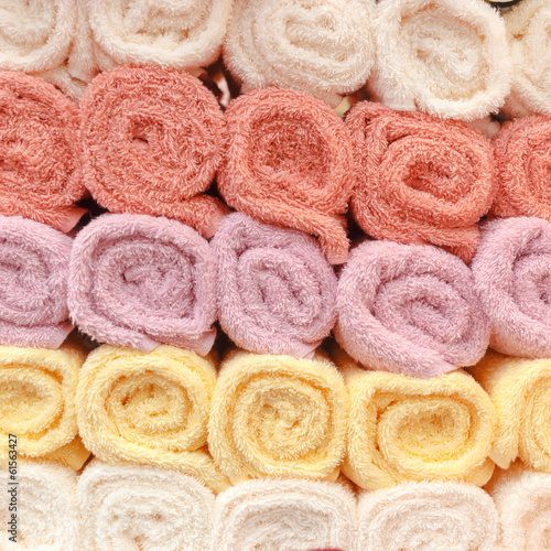 Obraz na płótnie colorful towels pattern w salonie