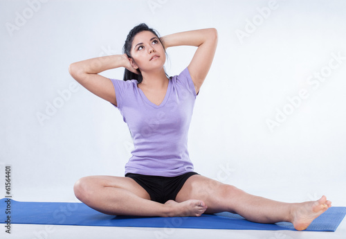 Young woman doing fitness