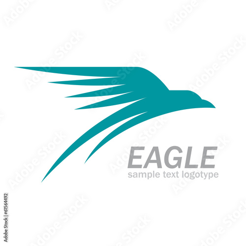 Vector Logo eagle in flight