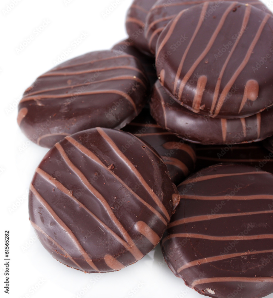 Сhocolate cookies isolated on white Сhocolate cookies isolated on white