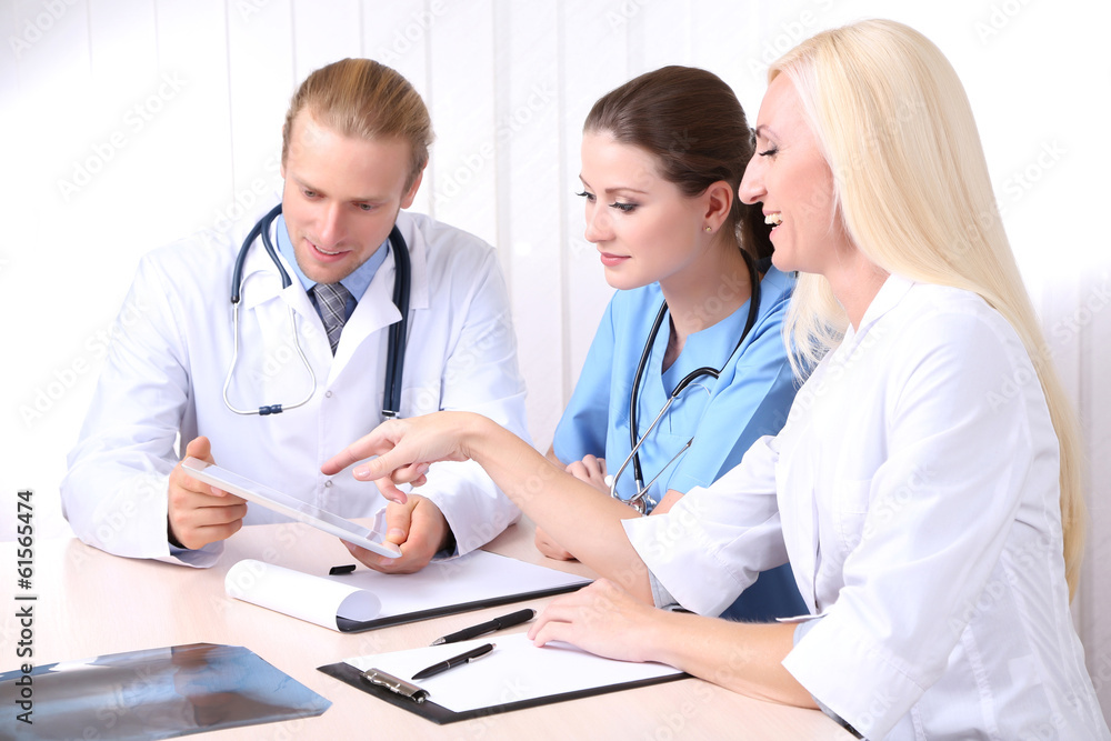 Medical team during meeting in office Medical team during meeting in office