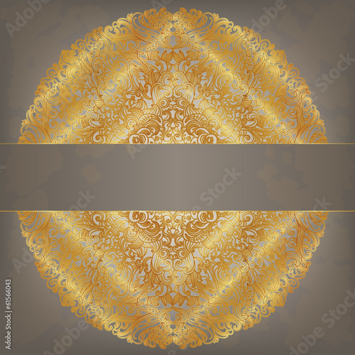 gold pattern round