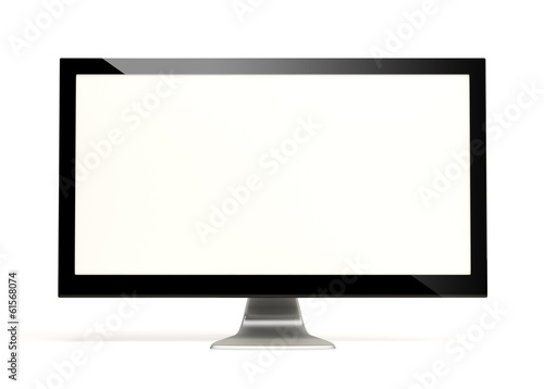 Computer monitor isolated on white