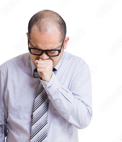 Asian businessman cough