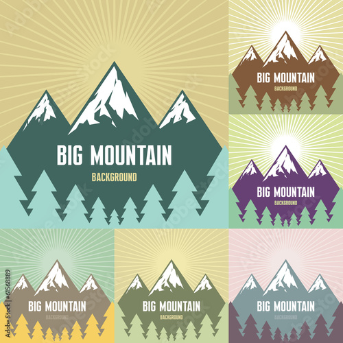 Big Mountain Illustration - Vector Background