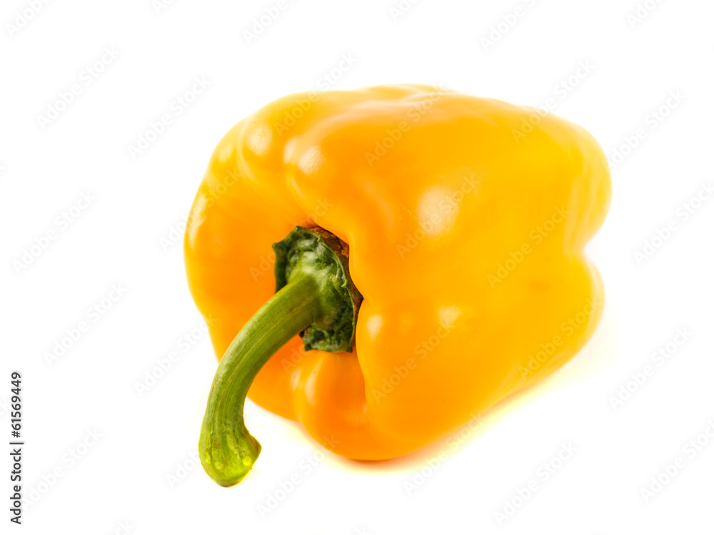 sweet yellow pepper isolated on white background sweet yellow pepper isolated on white background