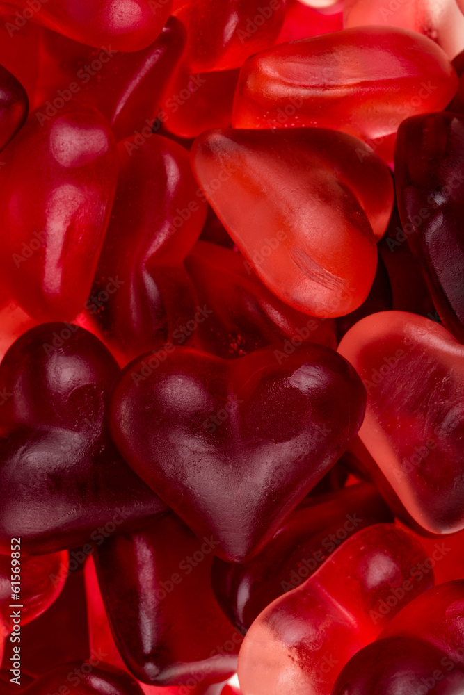 Brightly coloured red gums hearts Brightly coloured red gums hearts