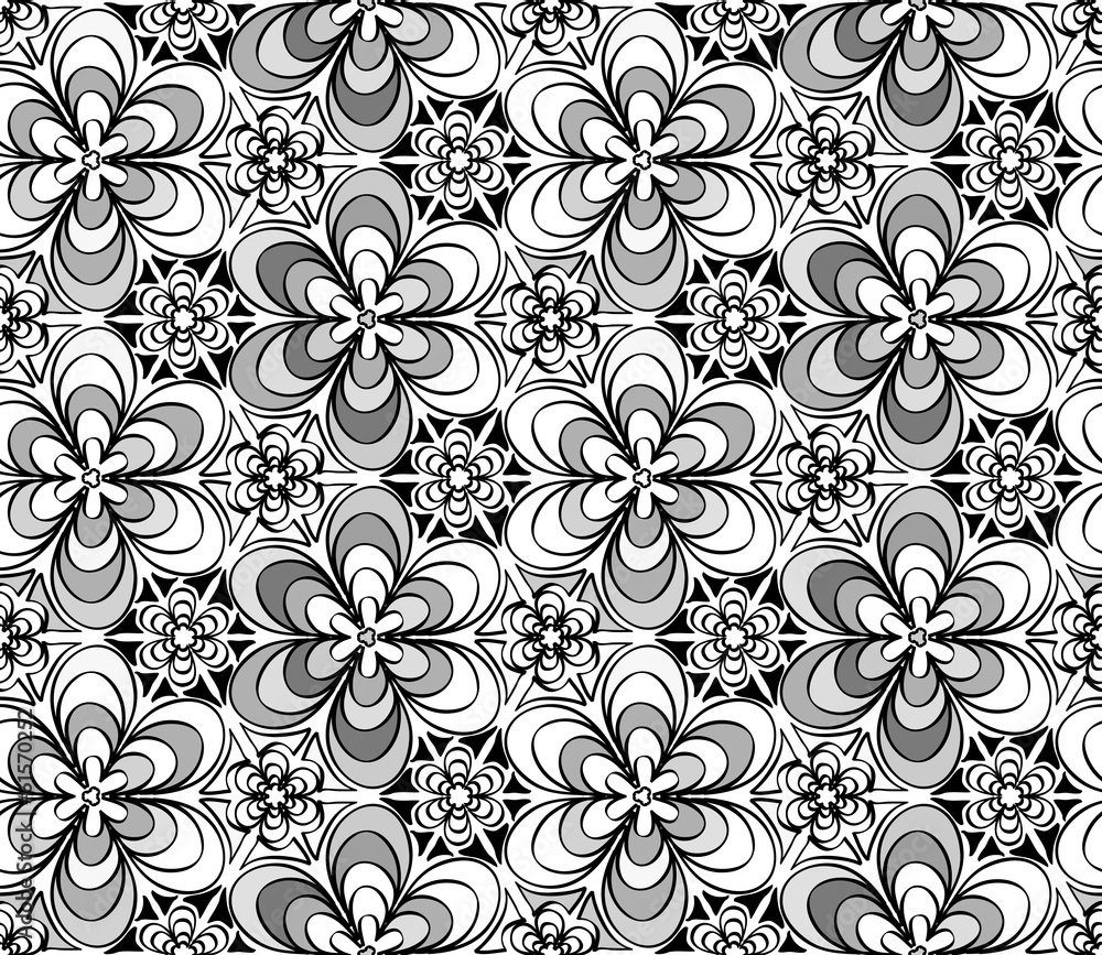 Seamless monochrome pattern Seamless monochrome pattern