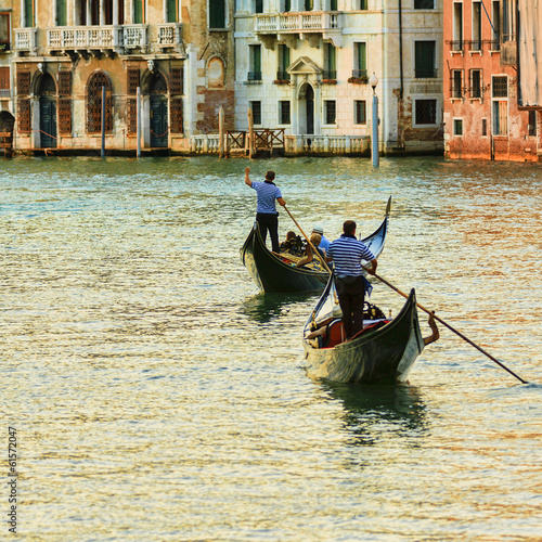 Venice, Italy, Grand Canal and gondolas