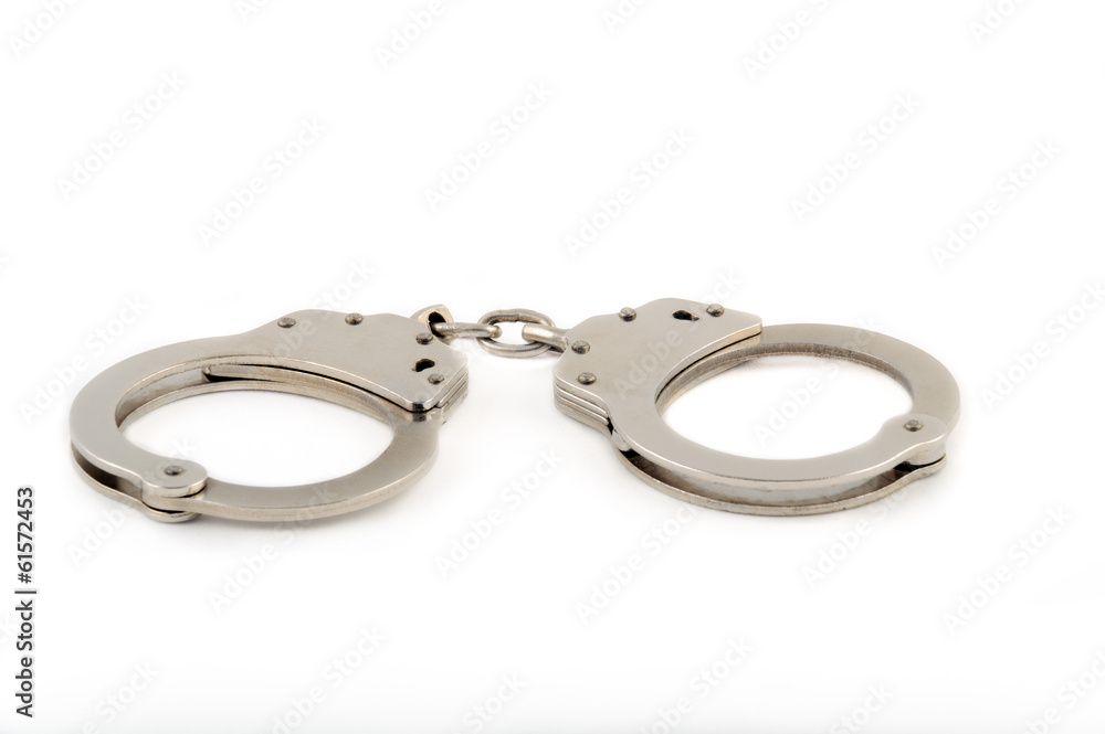 isolated tied cuffs on white background isolated tied cuffs on white background