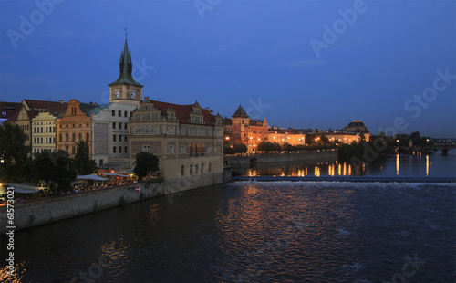 Night landscape of the historical center of Prague.