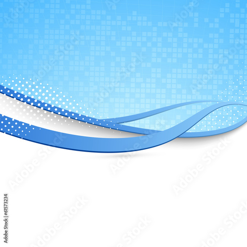 Blue swoosh background - modern wave concept