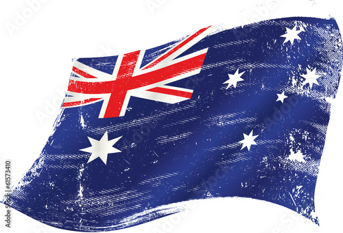 Australian flag grunge