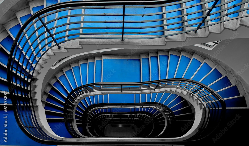 Fototapeta premium Blue staircase