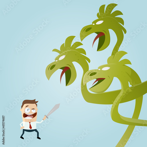 business mann drache monster