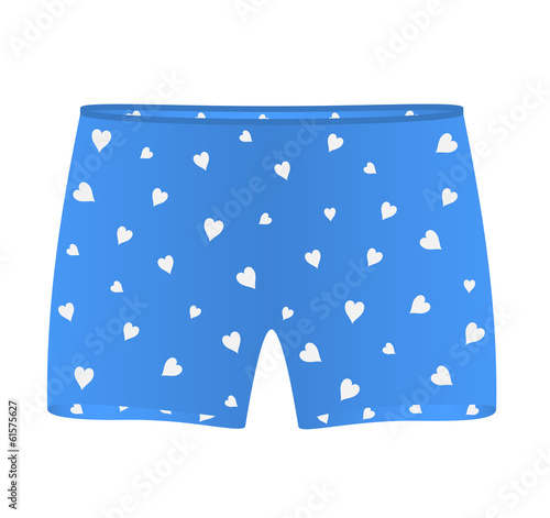 Mens boxer shorts with white hearts