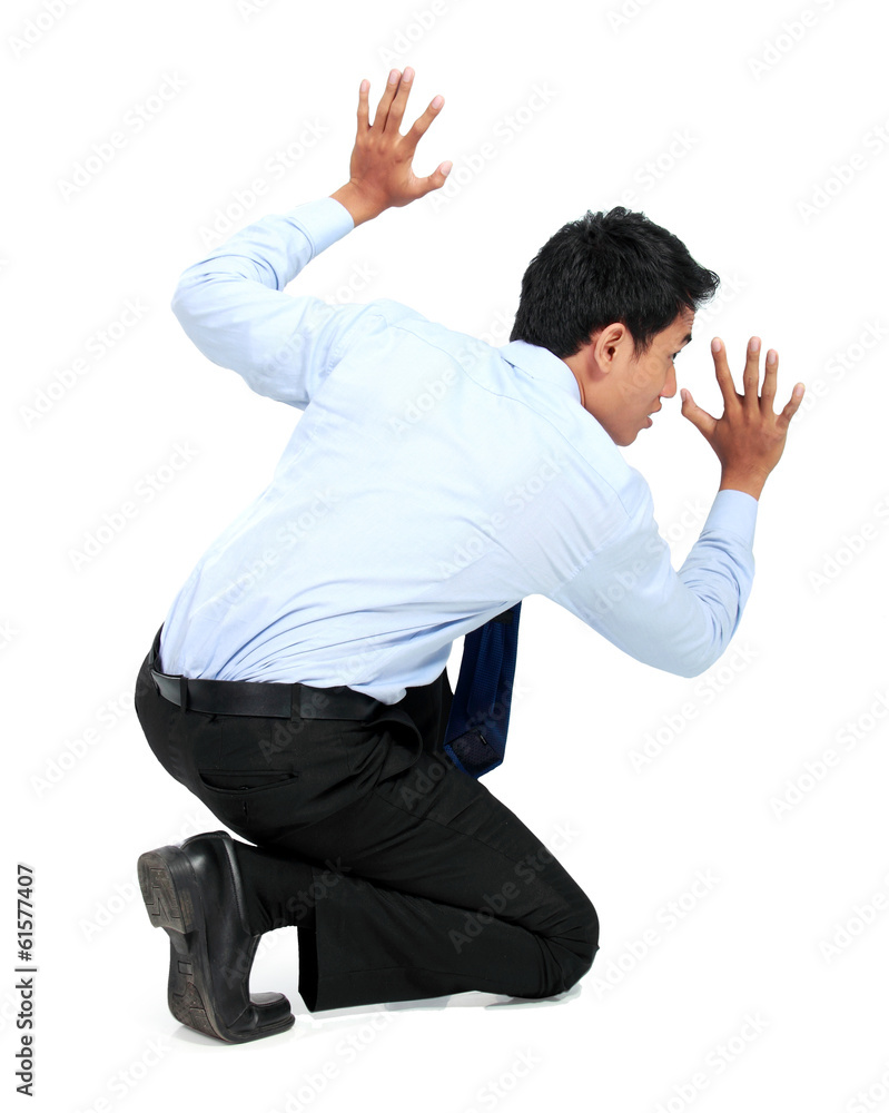 Businessman posing for conceptual photo