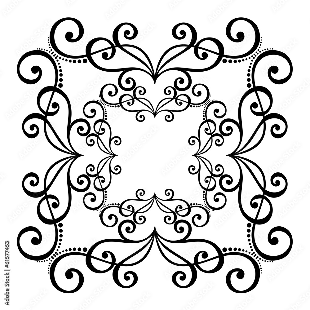 Beautiful Deco Square (Vector), Patterned design Beautiful Deco Square (Vector), Patterned design