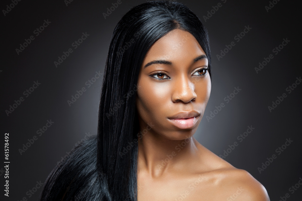 Black beauty with long straight hair Black beauty with long straight hair