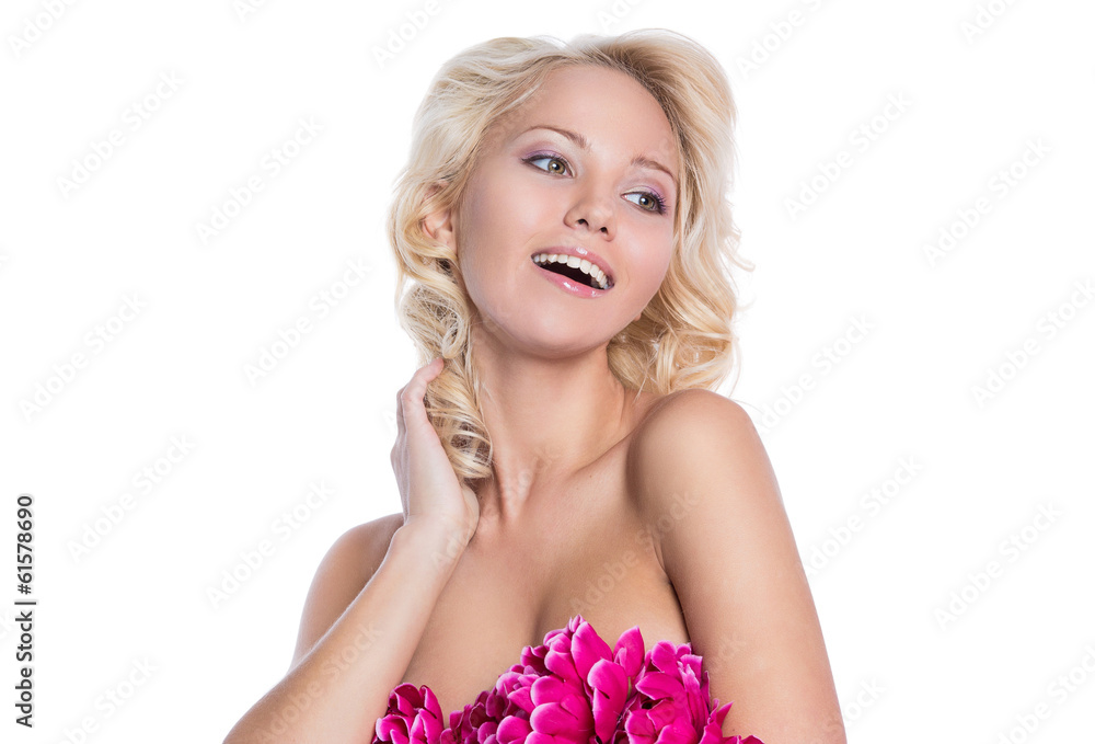 Woman with bare shoulders Woman with bare shoulders