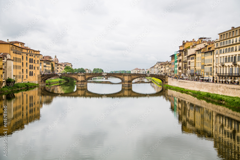 Buildings and Bridge on Arno