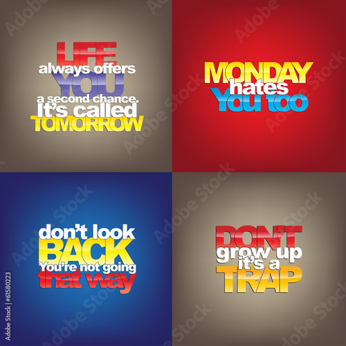 Set Of Motivational Quotes.