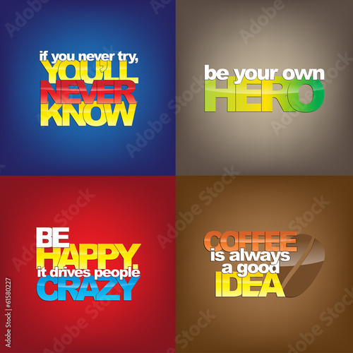 Set Of Motivational Quotes.