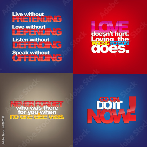 Set Of Motivational Quotes.