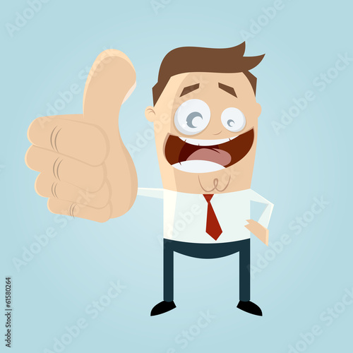 business mann daumen hoch
