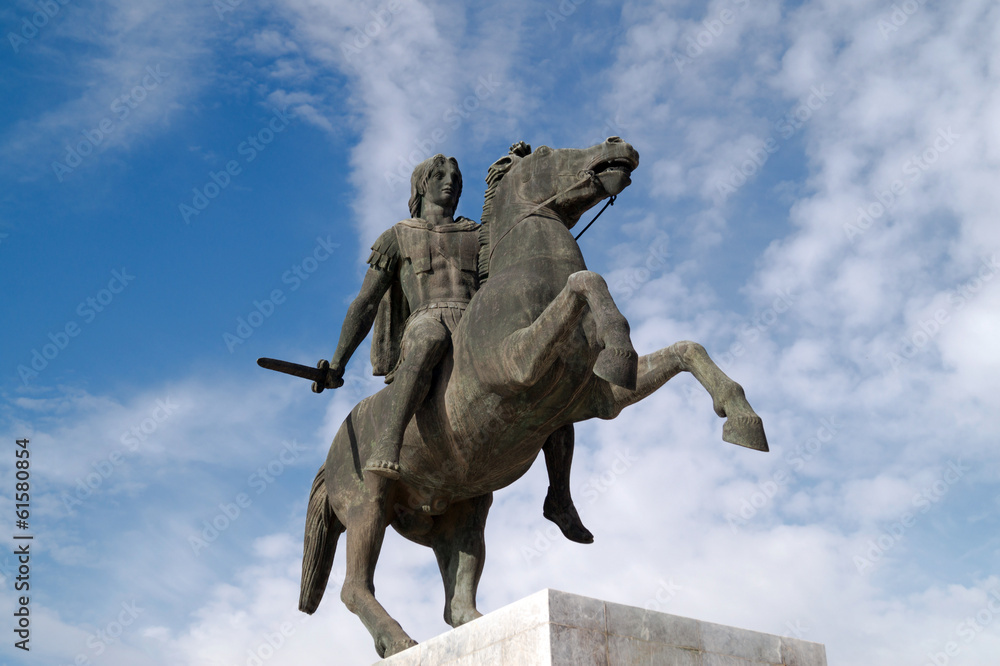 Statue of Alexander the Great at Thessaloniki city in Greece Statue of Alexander the Great at Thessaloniki city in Greece