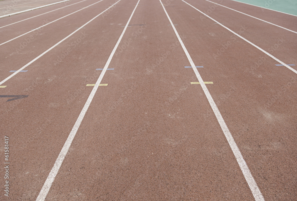 Detail of a running track