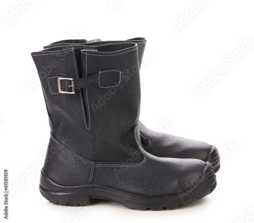 Pair of black sport boots.