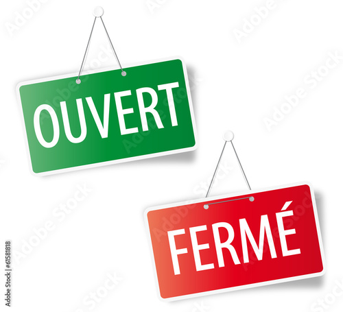 Pancartes "Ouvert/Fermé"