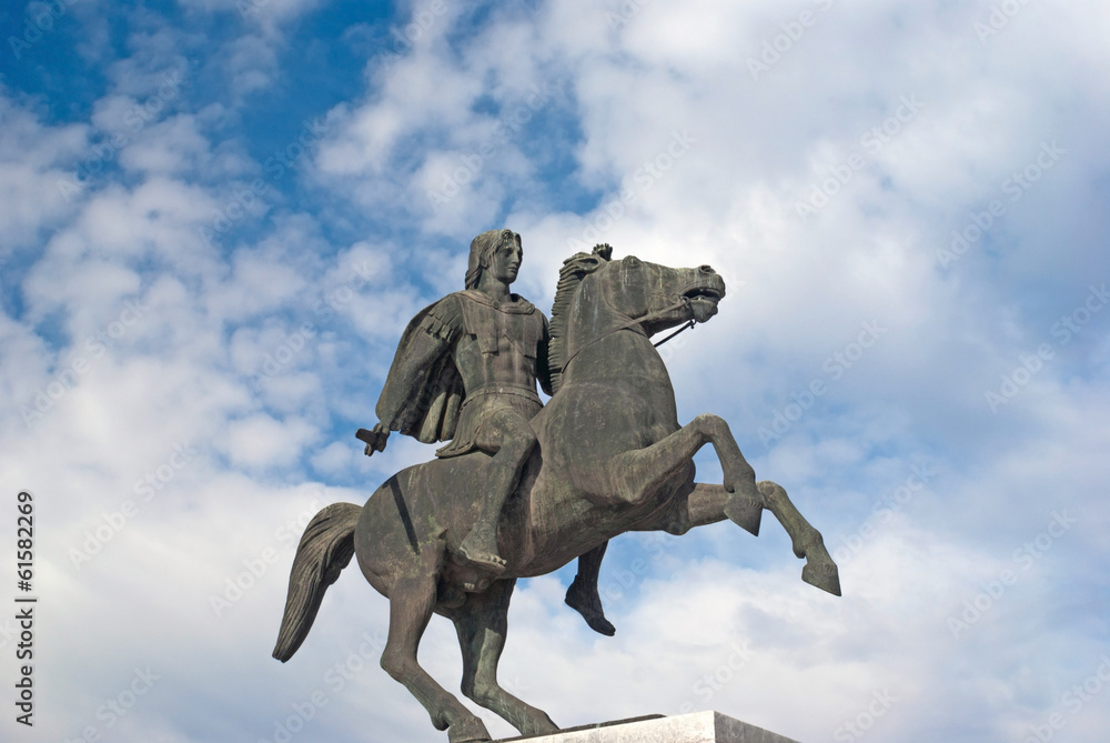 Statue of Alexander the Great at Thessaloniki city in Greece Statue of Alexander the Great at Thessaloniki city in Greece