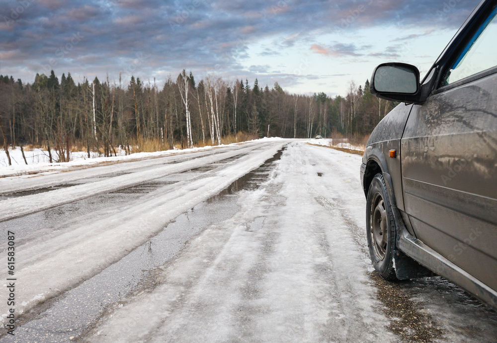 winter dangerous road winter dangerous road