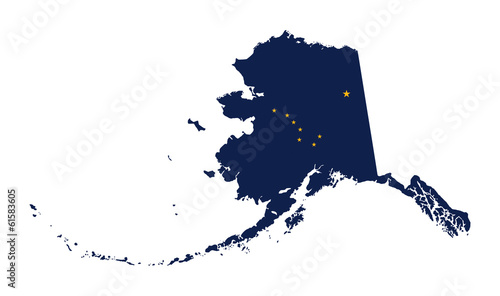 State of Alaska flag map