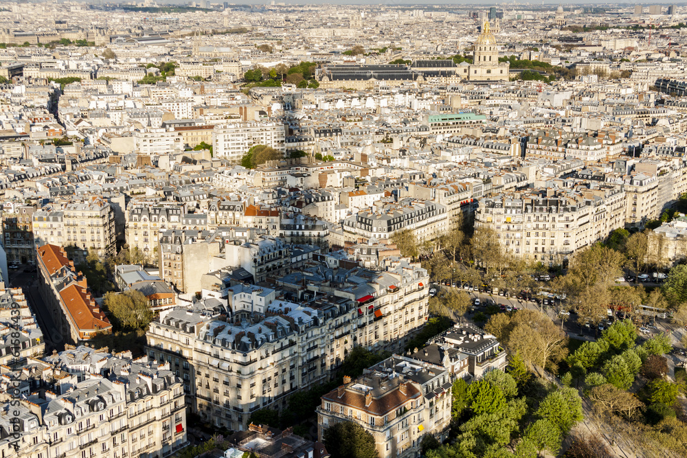 Fototapeta premium Aerial view from Eiffel Tower - Paris