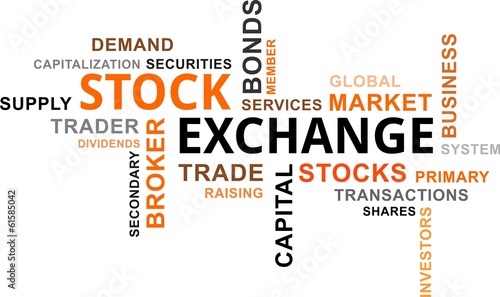 word cloud - stock exchange