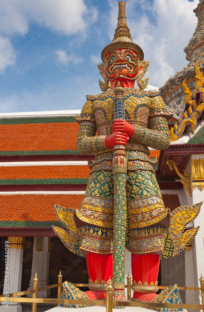Un dvarapala, palais impérial, Bangkok, Thaïlande