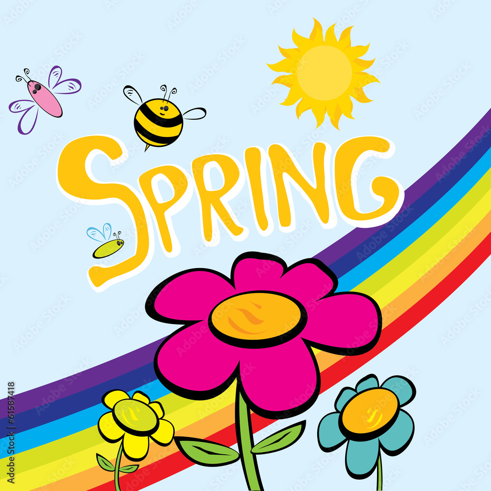 vector spring landscape illustration vector spring landscape illustration
