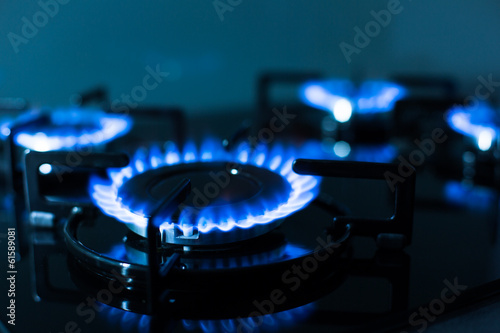 FLames of gas stove