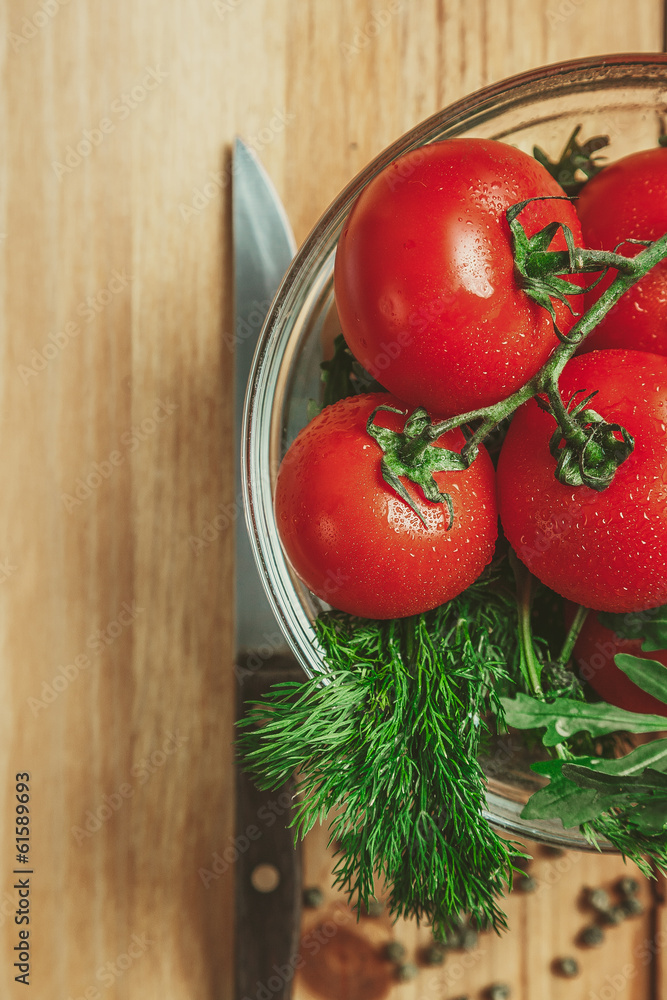 Tomatoes and dill Tomatoes and dill